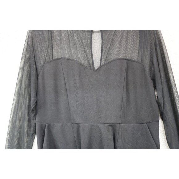 Torrid Black Mesh Empire Waist Dress-Size 14-Whimsigoth-Witchy-Goth-Pockets - Picture 5 of 16